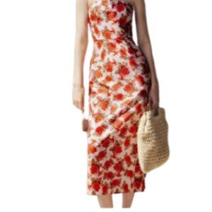 Chiquease Women's French Island Holiday Rose Floral Print Fitted Dress XL